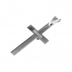 40mm Kruis Hanger - Zilveren Roestvrij Staal - Gepolijst - Classic Kruis Heren - Dames