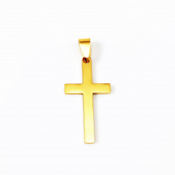 Ketting + Kruis Hanger 35mm - Vergulde Roestvrij Staal - Classic Kruisketting Heren - Dames