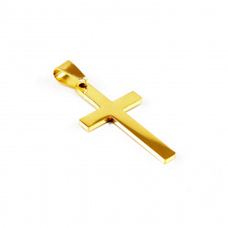 Ketting + Kruis Hanger 35mm - Vergulde Roestvrij Staal - Classic Kruisketting Heren - Dames