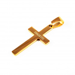 Ketting + Kruis Hanger 35mm - Vergulde Roestvrij Staal - Classic Kruisketting Heren - Dames