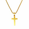 Ketting + Kruis Hanger 35mm - Vergulde Roestvrij Staal - Classic Kruisketting Heren - Dames