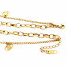 Dubbele Layer Collier Dames - Gelaagde Ketting Turkse Ooghangers - Vergulde RVS