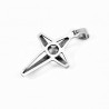 Kruishanger - Geborsteld Roestvrij Staal - Design-3D Kruis Heren - Dames