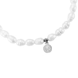 Dottilove Armband - Parel Armband Dames - RVS en Zoetwaterparel Armband