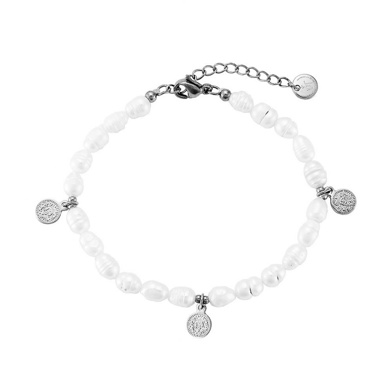 Dottilove Armband - Parel Armband Dames - RVS en Zoetwaterparel Armband Dottilove Armband - Parel Armband Dames - RVS en Zoetwaterparel Armband