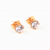 XUPING Oorbellen Dames - Roségoudkleurig Plated Stekers - Zirkonia-Steen 5mm Oorknoppen