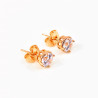 XUPING Oorbellen Dames - Roségoudkleurig Plated Stekers - Zirkonia-Steen 5mm Oorknoppen