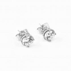 XUPING Oorbellen Dames - Gerhodineerd Stekers - Zirkonia-Steen 5mm Oorknoppen