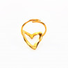 Dottilove Ring Dames - 14K Geelgoud Verguld Stalen - Verstelbare Ring Design-Hart