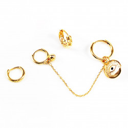 Dottilove Sieraden - Oorringen Set - 4 Stuks - Dames Oorbellen - Gold Plated