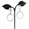 Dottilove Oorbellen Dames - RVS Wit Gold Plated - Hamerslag Oorbellen