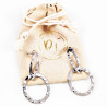 Dottilove Oorbellen Dames - RVS Wit Gold Plated - Hamerslag Oorbellen