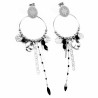 Dottilove Bungelende Oorbellen Dames - RVS Wit Gold Plated