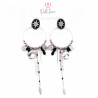Dottilove Bungelende Oorbellen Dames - RVS Wit Gold Plated