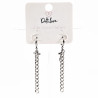 Dottilove Oorbellen Dames - Heren - RVS Plated - Oorringen met Ketting - Kruis