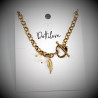 Dottilove Ketting Dames - Geel Gold Plated op RVS - Geforceerde Ketting Hart - Zoetwaterparels