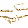 Dottilove Ketting Dames - Geel Gold Plated op RVS - Geforceerde Ketting Hart - Zoetwaterparels