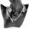 Dottilove Ketting Dames - Wit Gold Plated op RVS - Geforceerde Ketting Hart - Zoetwaterparels