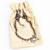 Dottilove Ketting Dames - Wit Gold Plated op RVS - Geforceerde Ketting Hart - Zoetwaterparels
