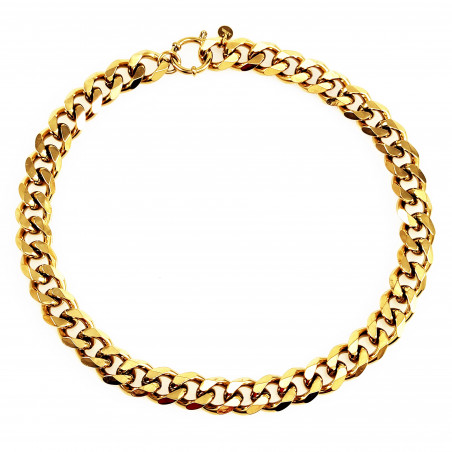 Dottilove 42cm Cubaanse Ketting Dames - Geel Gold Plated op RVS - Ketting Miami-Stijl