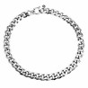 Dottilove 42cm Cubaanse Ketting Dames - Wit Gold Plated op RVS - Ketting Miami-Stijl