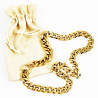 Dottilove 55cm Cubaanse Ketting Dames - Geel Gold Plated op RVS - Ketting Miami-Stijl