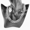 Dottilove 55cm Cubaanse Ketting Dames - Wit Gold Plated op RVS - Ketting Miami-Stijl