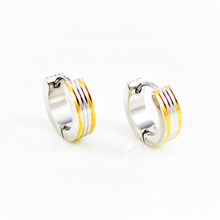 Oorbellen Dames - Heren - RVS Kleur Goudkleur-Zilverkleur - Oorringen