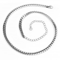 Dottilove Gourmet Schakelketting - Wit Gold Plated op RVS - Ketting Dames
