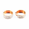 ∅25mm Strass Oorbellen Dames - Rosé Verguld Roestvrij Stalen - Oorringen