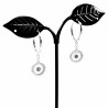 Ø18mm Romeinse Oorbellen Dames - zilverkleurige Roestvrij Staal - Oorringen met Hanger