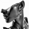 Ø18mm Romeinse Oorbellen Dames - zilverkleurige Roestvrij Staal - Oorringen met Hanger