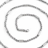 Vossenstaart Ketting Dames - Heren - zilverkleurige Roestvrij Stalen - Ketting met Rondeschakels
