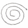 Vossenstaart Ketting Dames - Heren - zilverkleurige Roestvrij Stalen - Ketting met Rondeschakels