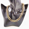 Dottilove 50cm Cubaanse Ketting Dames - Geel Gold Plated op RVS - Ketting Miami-Stijl