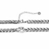 Dottilove Dames Ketting met Zirkoniasteen - Wit Gold Plated op RVS - Cubaanse Schakelketting