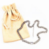 Dottilove Dames Ketting met Zirkoniasteen - Wit Gold Plated op RVS - Cubaanse Schakelketting