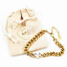 Dottilove Dames Armband met Zirkoniasteen - RVS Gold Plated - Cubaanse Schakelarmband