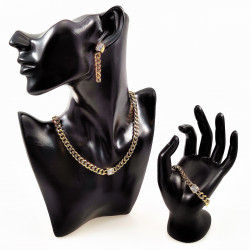 Dottilove Dames Armband met Zirkoniasteen - RVS Gold Plated - Cubaanse Schakelarmband