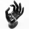 Dottilove Dames Armband met Zirkoniasteen - RVS Wit Gold Plated- Cubaanse Schakelarmband