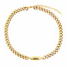 Dottilove Hexagon Ketting Dames - Geel Gold Plated op RVS - Cubaanse Schakelketting