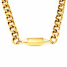 Dottilove Hexagon Ketting Dames - Geel Gold Plated op RVS - Cubaanse Schakelketting