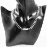 Dottilove Hexagon Ketting Dames - Wit Gold Plated op RVS - Cubaanse Schakelketting