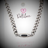 Dottilove Hexagon Ketting Dames - Wit Gold Plated op RVS - Cubaanse Schakelketting