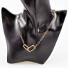 Dottilove Paperclip Ketting Dames - Geel Gold Plated op RVS - Schakelketting