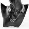 Dottilove Paperclip Ketting Dames - Wit Gold Plated op RVS - Schakelketting