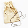Dottilove Paperclip Ketting Dames - Wit Gold Plated op RVS - Schakelketting