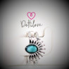 Dottilove Sieraden - Dames Waaier Ring - 14K Witgoud Verguld - Ring met Turquoise Steen