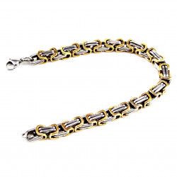 7mm Heren Vierkant Koningsarmband - Goudkleurig - Zilverkleurig Roestvrij Stalen Armband