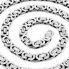 8,5mm Heren Platte Koningsketting - Zilverkleurig Roestvrij Stalen